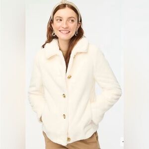 J. Crew Factory Faux Fur Coat Size 6